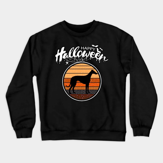 Funny Happy Halloween Beautiful Whippet Men Women Kids Gift Crewneck Sweatshirt by mlleradrian